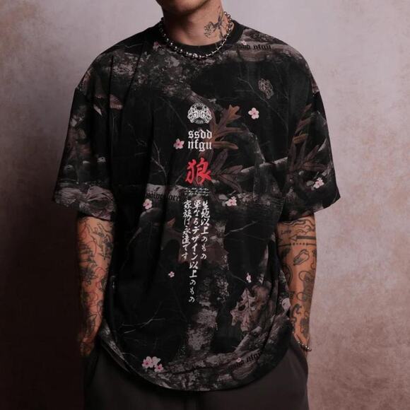 Wolves code premium oversized tee in small - Picture 3 of 3